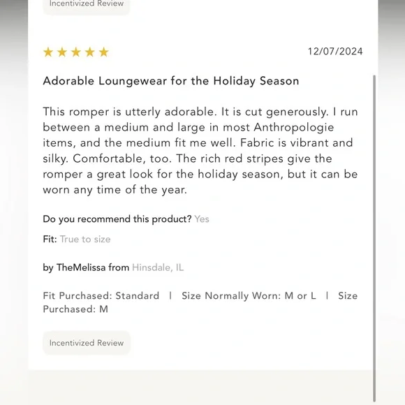 Anthropologie NWT beautiful silky striped pajama romper, tie belt, Sz XS or Sm - Picture 12 of 12